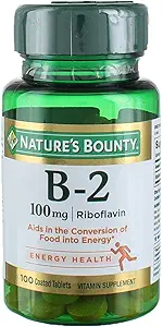 [BRSWIGYOOMPAMFL4] Nature's Bounty Vitamin B-2 100 mg, 100 Tablets (Pack of 6)