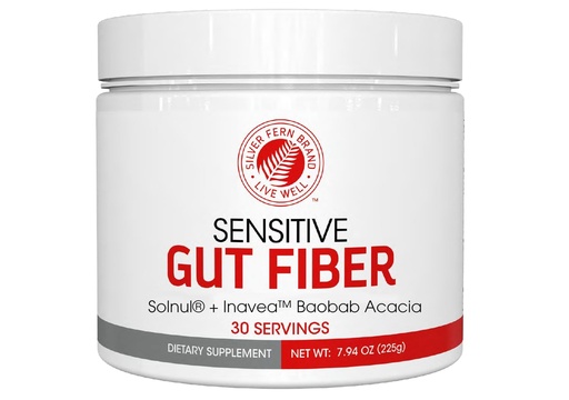 [BRSRMHY6O4MWCAI2] Silver Fern Sensitive Gut Fiber Supplement - Each Tub = 30 Scoops | 30 Day Supply - 6 Grams of Dietary Fiber Per Serving - with Galactomannan Guar Fiber, Baobab Fruit Powder (1 Tub)