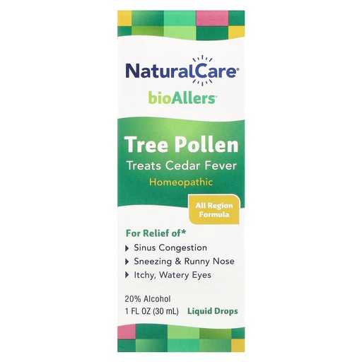 [BRSWI2QEA4PRSFTY] NaturalCare bioAllers Tree Pollen Homeopathic Liquid Drops, 1 Fl Oz | Cedar Fever | May Help Relieve Sinus Pressure, Congestion, Sneezing, Runny Nose