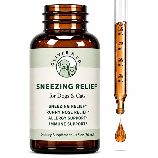 [BRSRGHT5OAFWCEIV] Dog & Cat Sneezing Treatment - Helps to Support Sinus Health, Eye Health, Immune Health, & Much More - Cat Sneezing Relief - Nose Relief for Dogs - Allergy Relief for Cats - 1 fl oz