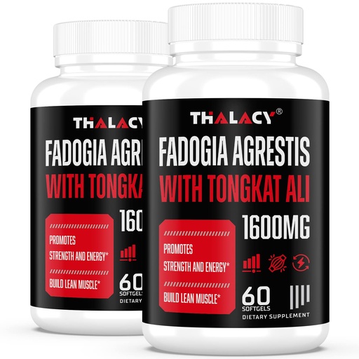[BRSRMZYOPMAQG2Q4] 1600mg Fadogia Agrestis Tongkat Ali Supplement, Fadogia Agrestis Extract for Men with Ashwagandha - Maximum Strength, 120 Softgels