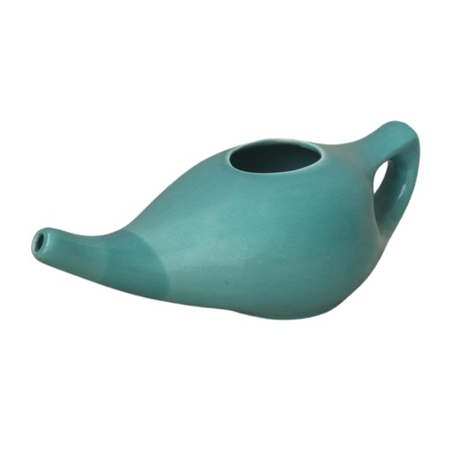[BRSWGBARCIIQKYIY] ANCIENT IMPEX Ceramic Neti Pot 250 Ml (Turquoise) with 5 Sachets Neti Salt | Natural Remedy for Nasal Hygiene, Congestion & Sinus Flush | Eco-Friendly Ayurvedic Nasal Rinse Pot