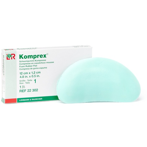 [BRSWGZLQAF7R423J] Lohmann & Rauscher Komprex Foam Rubber Pad, Kidney Shaped Foam Padding for Compression Wrapping, Size 1, 12 cm x 6.5 cm Kidney, Sold Individually