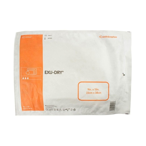 [BRSWIYQ3A4DWKC3U] EXU-Dry Anti-Shear Sterile Super Absorbent Dressing Rectangle 9 x 15 5999009 1 EA