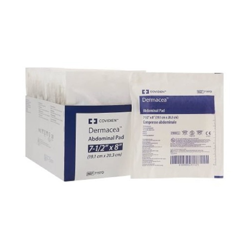 [BRSWECQCBN6WKYD5] Covidien 7197D Sterile Ab Pad , Box, 18, Trays, 7.5" x 8", Sterile