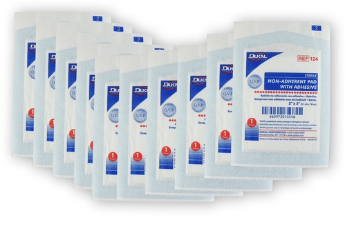 [BRSWICQ4CUNQI2Y7] 2" X 3" NON-ADHERENT PAD W/ ADHESIVE - 10 PACK