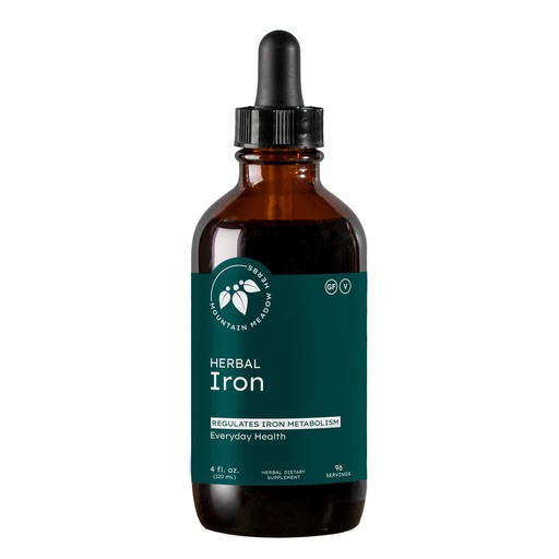 [BRSWGEI7OF6BY2QY] Mountain Meadow Herbs - Herbal Iron - 4 oz - Gentle Herbs to Support and Regulate Iron Metabolism and Absorption