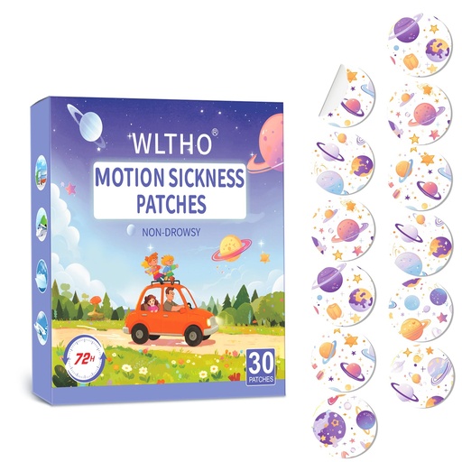 [BRSREFA5PIHRUGY7] 30ct Motion Sickness Patches Fast Acting & Long Last 72H | Waterproof & Non Drowsy Sea Sickness Patches Behind Ear for Cruise, Car, Airplane, Travel Essentials, Custom Planet Pattern