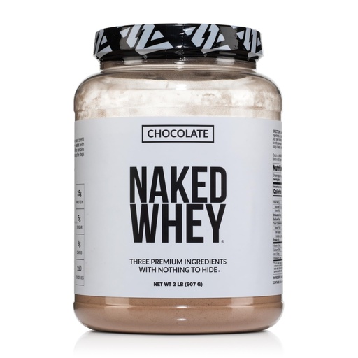 [BRSRAYAZA4DQA3AY] NAKED Whey Chocolate Protein Powder - Only 3 Ingredients - Grass Fed Whey Protein Powder, Organic Chocolate and Organic Coconut Sugar, NSF Certified, No GMO, No Soy, and Gluten Free - 24 Servings