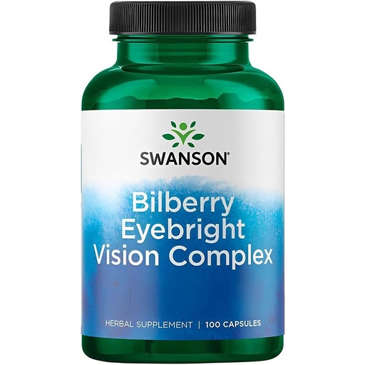 [BRSWIY36BQFBAEDY] Swanson Bilberry Eyebright Vision Complex, 100 Capsules | Delivers a Blend of Bilberry, Quercetin and Eyebright to Support Vision and Eye Health, Easy-to-Swallow Capsules