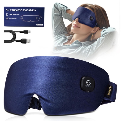 [BRSRAZT6AEHWKYDH] Heated Eye Mask for Dry Eyes - Silk Cordless Warm Eye Compress Moist Heat