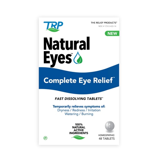 [BRSRAZYBDENQYCLH] TRP Natural Eyes Complete Eye Relief Tablets - 100% Natural Active Ingredients - Helps Eye Dryness, Redness, Irritation, Watering, Burning - Fast Dissolve Tablets - 48ct