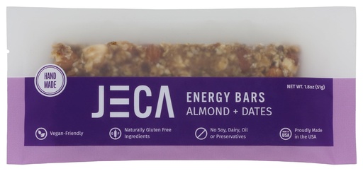 [BRSWGFAQBUFWCHIV] Jeca, Energy Bar Almond Dates, 1.8 Ounce