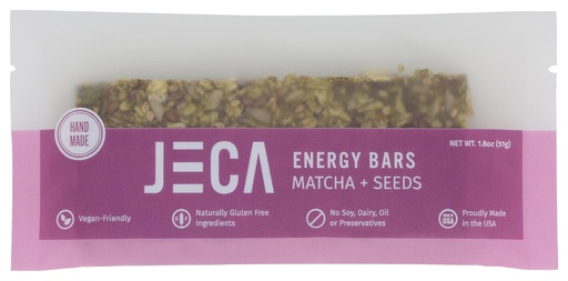 [BRSWGFAQB4CAEE3A] Jeca, Energy Bar Matcha Seeds, 1.8 Ounce