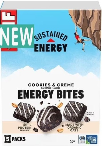 [BRSRYFQLBZ5WGGTF] New CLIFS~BAR Energy Bites Cookies & Creme, 5ct