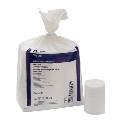 [BRSWGYITBUIQYDIV] Casting Supplies Webril 2059 100% Cotton Undercast Padding 3" X 4 Yds Bg/12