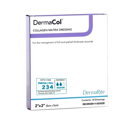 [BRSWGFICOANB4AA4] Dermarite Industries Dermacol Collagen Dressing, 2x2, 10 Count