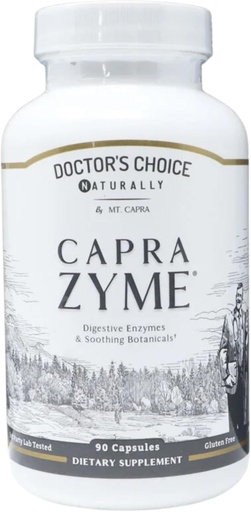 [BRSWIYQQCJ6WEEDA] CapraZyme by Mt. Capra | Vegetarian Digestive Enzyme Supplement for Men and Women, Amylase, Lipase, Bromelain, Protease, with Botanical Blend Grapefruit, Ginger, and Turmeric | 90 Capsules