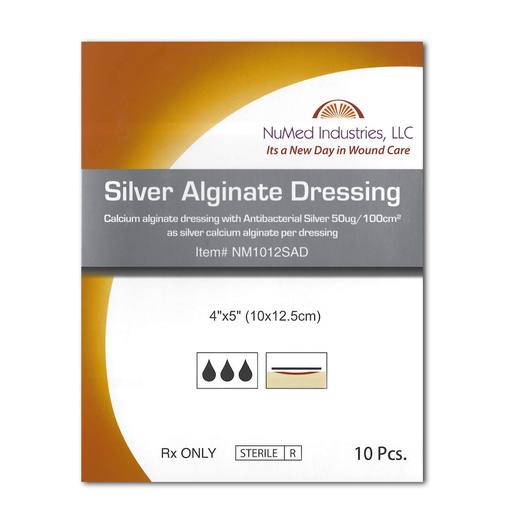 [BRSWIFL4AIIREHY3] Silver Alginate Dressing 4x5 10/Box