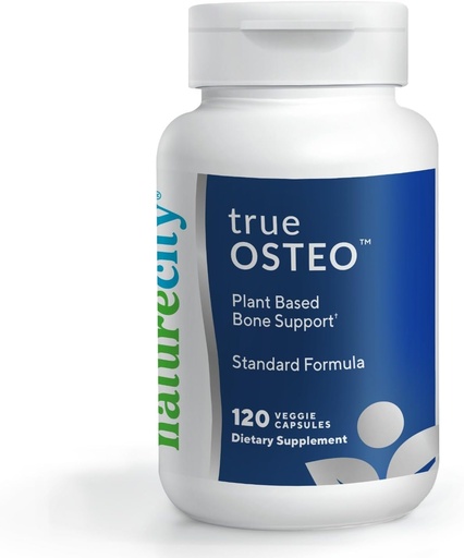 [BRSROYIDBEMBYAL6] NatureCity True-Osteo Plant-Based Supplement for Bone Strength | AlgaeCal Calcium & Magnesium, Plant-Based Vitamin D3, Vitamin K2, Silicon| Gentle on Stomach (120 Veggie Capsules)