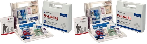 [BRSROYA2CF5BAFLP] First Aid Only 223-U OSHA-Compliant First Aid Kit, All-Purpose 25-Person Emergency Kit for Business, Worksite, Home, and Vehicle, 106 Pieces (Pack of 2)