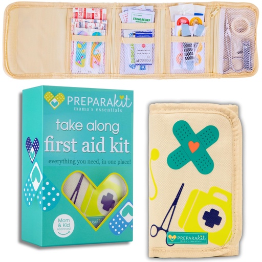 [BRSWECTQAUCBAYD2] Kids First Aid Kit - 75-Piece Travel First Aid Kit for Toddlers and Babies, TSA Approved, Latex Free, Fits Diaper Bag, Backpack, Purse or Car, Designed by a Mom and Nurse (Kid Joy)