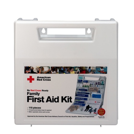 [BRSWIYINCF4QAD3O] First Aid Only 9161-RC American Red Cross Deluxe Family First Emergency First Aid Kit for Home and Travel, 115 Pieces