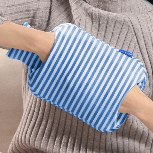 [BRSREZQ3OR6Q4HIV] Hot Water Bottle, 2L Hot Water Bag with Cover for Menstrual Cramps, Neck and Shoulder Pain Relief, Hot and Cold Therapies, Hand Feet Warmer, Warm Water Bag with Hand Pocket, Blue