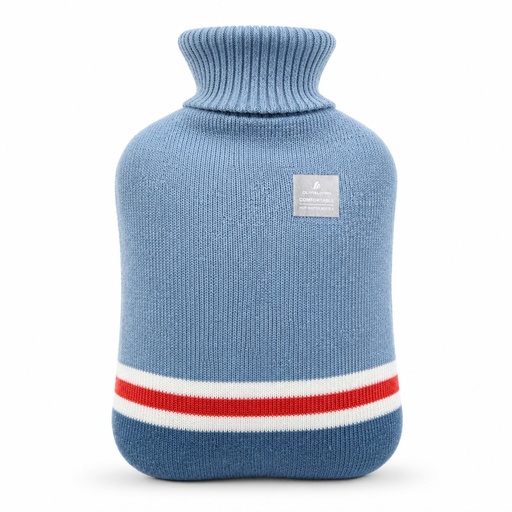 [BRSWYGIBOAIRAHTH] Hot Water Bottle with Classic Striped Cover, 2L Hot Water Bag for Menstrual Cramps, Neck and Shoulder Pain Relief, Hot and Cold Therapies, Hand Feet Warmer
