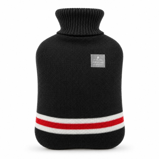 [BRSWYGIBO5YGMGT5] Hot Water Bottle with Classic Striped Cover, 2L Hot Water Bag for Menstrual Cramps, Neck and Shoulder Pain Relief, Hot and Cold Therapies, Hand Feet Warmer
