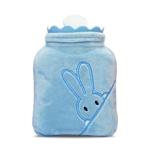 [BRSROA35OABGAYDV] Hot Water Bottle, Cute Rabbit Hot Water Bag for Menstrual Cramps, Neck and Shoulder Pain Relief, Hot and Cold Therapies, Hand Feet Warmer,Blue