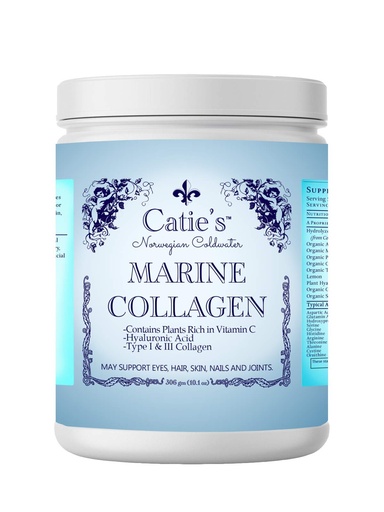 [BRSWYYIHOF6AGYA3] Catie's Marine Collagen- Premium Wild Caught Collagen (Type 1 & 3) from Cold Water Nordic Cod w/Plant Based Vitamin C, Hyaluronic Acid + Herbs! Non GMO. 30 Day Supply.