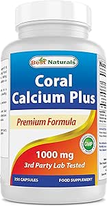 [BRSWIBL5OMBBSFA5] Best Naturals Coral Calcium Plus 1000 mg 250 Capsules