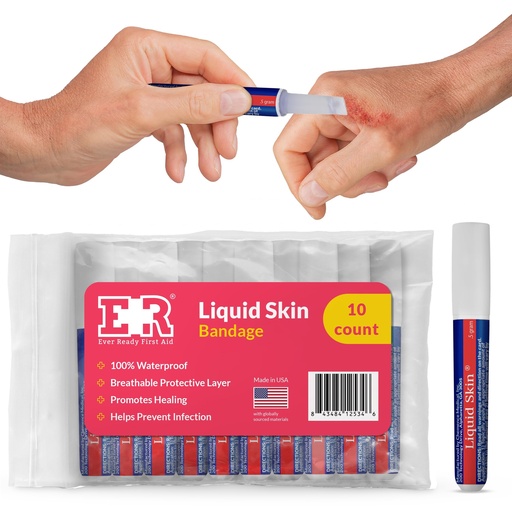 [BRSREZT4CUCAOGQ3] Liquid Bandage for Skin – Waterproof Skin Glue for Wound Closure, Flexible Liquid Barrier with Non-Sting Formula – Long-Lasting Liquid Bandage - 10 Count