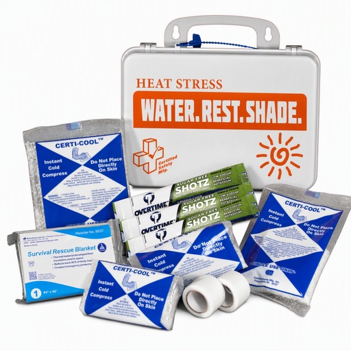 [BRSREGAYBUFBYHTG] Certified Safety Mfg Emergency Heat Stress Kit for Heat Exhaustion (16pc)