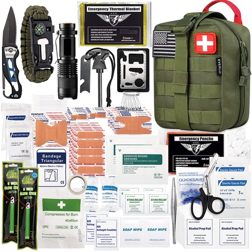 [BRSWGEA3BMPWM3LV] EVERLIT 250 Pcs Survival First Aid Kit