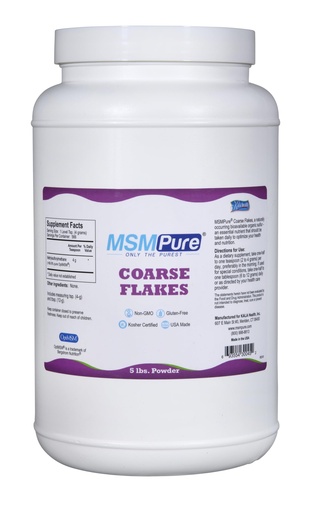 [BRSWYEACC4CR63TF] KALA HEALTH MSMPure Coarse MSM Powder Flakes – US-Made MSM for Joint Health, Skin Appearance, and Hair & Nail Support – 5 lb, Organic Sulfur