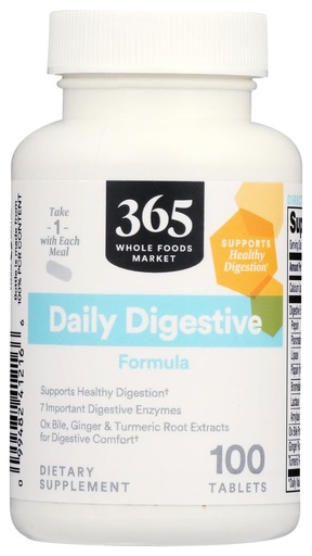 [BRSWGZQEAQOWO3L3] 365 by Whole Foods Market, Daily Digestive Formula, 100 Count