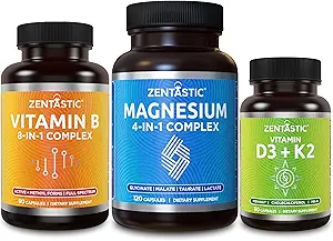 [BRSRA232PMMB433X] Zentastic 4-in-1 Magnesium Complex and Vitamin B-Complex and Vitamin D3 K2