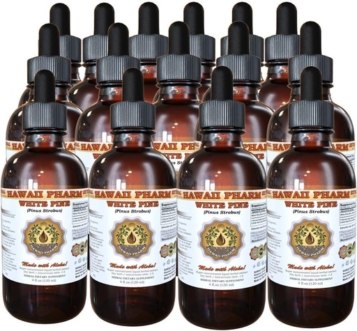 [BRSWIAYCBUJWMGAZ] White Pine Liquid Extract, White Pine (Pinus Strobus) Bark Powder Tincture, Herbal Supplement, Hawaii Pharm, Made in USA, 15x4 fl.oz