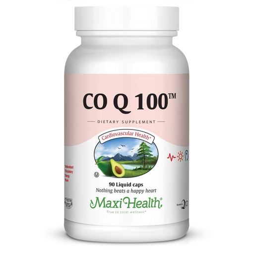 [BRSWIYDYDMORUDY3] Maxi Health COQ10 100mg Capsules – 100mg Coenzyme Q10 for Heart & Energy Support – Kosher Certified CO Q 10 Supplement – Non-GMO and Gluten-Free Heart Health Supplements - 90 Liquid Capsules