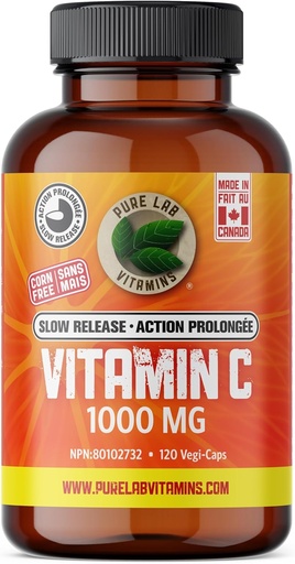 [BRSWYCQ3BYCQEF35] C-vitamin 1000 mg - Tapioca Kilde - 120 Vegi DRC Caps av ren lab vitaminer (DRC - forsinket release caps) Corn gratis laget i Canada