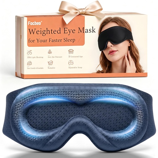 [BRSRGBD2DJYWYDLJ] Weighted Eye Mask for Sleeping, 100% Blackout Sleep Mask for Women and Men
