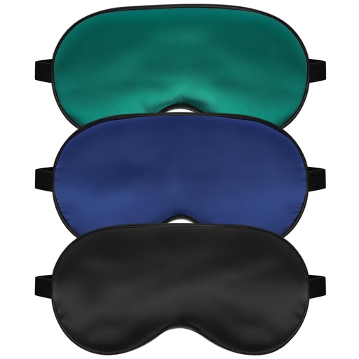 [BRSWYAIFDIFRSFIV] Silk Sleep Mask, Blackout Sleeping Eye Mask with Adjustable Strap 3 Pack
