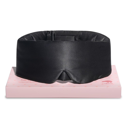 [BRSROFACCEFBS2DU] LitBear Silk Sleep Mask for Side Sleeper, Eye Mask Sleeping for Women Men