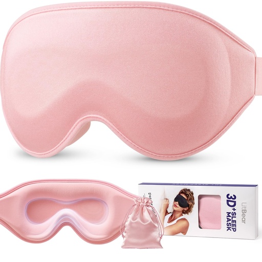 [BRSRGHT7CABB6E3B] LitBear Sleep Mask for Lash Extension, Blackout Sleeping Mask for Women Men