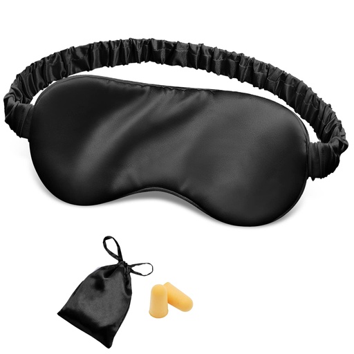 [BRSWGEIOBZ5RG2T5] OLESILK Silk Eye Mask for Sleeping with Shading Strip for Women, Black