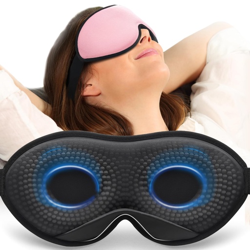 [BRSRAAI6OQIGE2D7] MABAO Weighted Sleep Mask, 100% Blackout Blindfold for Sleeping, Pink