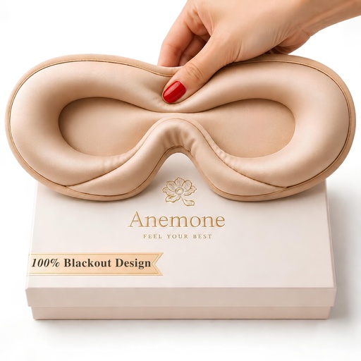 [BRSREGDYCF5RA3Q6] Anemone Contour Sleeping Mask for Women – Softer Than Silk Eye Masks for Sleep, Complete Blackout, Zero Eye Pressure Fit, Lightweight, Eye Care, Travel Essentials Included
