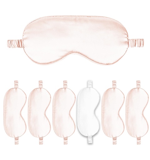 [BRSRGYYLOAHRE2AV] 7PACK Satin Eye Mask Silk Sleep Masks Silky Blackout Eyes Covers Sleeping Blindfold Eyeshade Wedding Bridal Gift Travel Naps